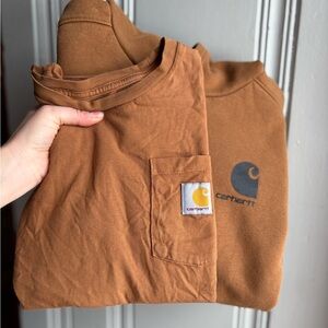 Carhartt Boys M Brown Tshirt & Hoodie Bundle